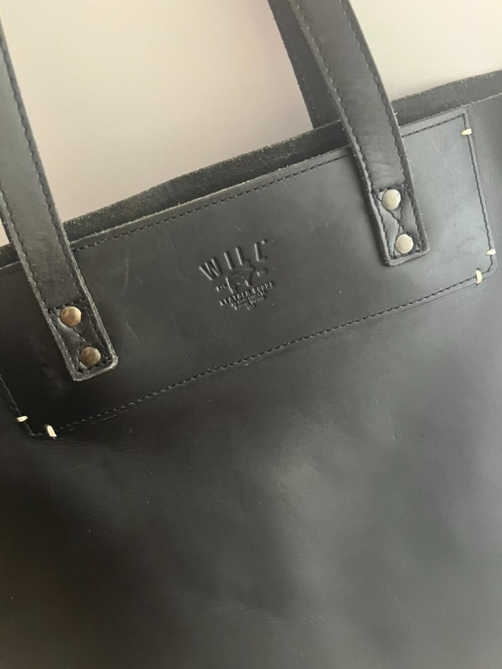 Will Leather Goods Simple Tote in Black - Picture 4 of 5
